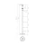 PSG Poteau de rampe intermédiaire traversant ø 42,4 mm AISI 304 – 4 supports, satiné 001-204 (4)