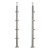 PSG poteau d'angle pour balustrade en acier inoxydable AISI 304 ø42,4 mm H1060 mm avec supports pour tubes ø12 mm 001-206 (1)