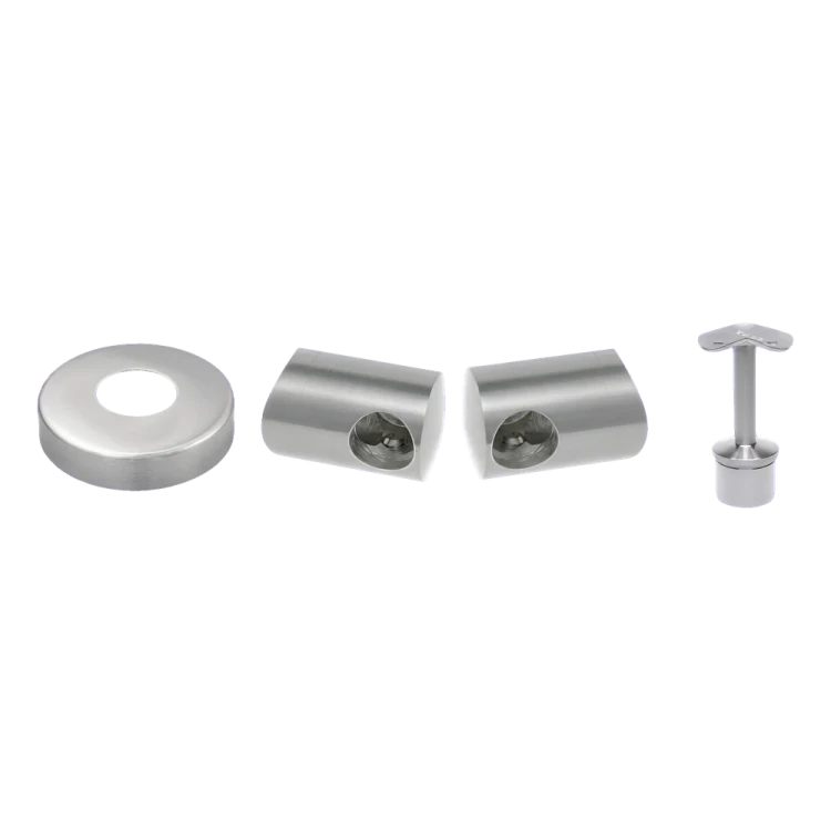 PSG poteau d'angle pour balustrade en acier inoxydable AISI 304 ø42,4 mm H1060 mm avec supports pour tubes ø12 mm 001-206 (3)