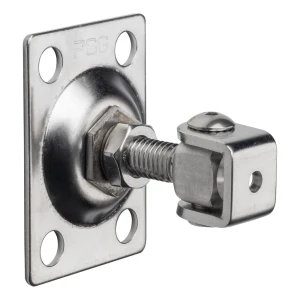 PSG charnière de portail réglable M12 avec platine 75×55 mm – acier inoxydable AISI 304