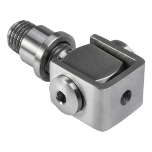 Charnière réglable à souder M12 – acier inoxydable AISI 304, satiné