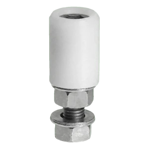 PSG galet de guidage de portail FI 43 mm blanc avec fixation filetée M16