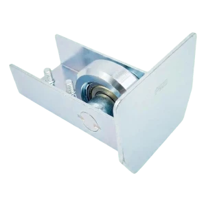 PSG Rouleau d'entrée de portail avec fermeture 100×89 mm – pour portails coulissants autoportants