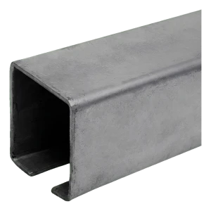 Rail de guidage en acier – profil en C pour portails coulissants 60×60 mm, longueur 6000 mm