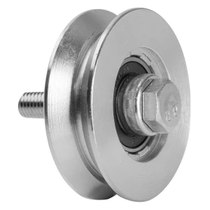 PSG Galet de roulement V Ø 70×20 mm en acier galvanisé pour portail coulissant sur rail