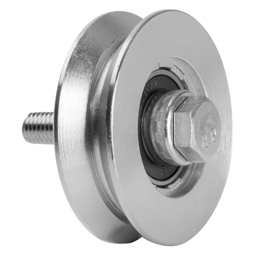 PSG Galet de roulement V Ø 70×20 mm en acier galvanisé pour portail coulissant sur rail 001-295 (1)