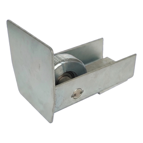 Galet de guidage PSG 140 mm avec butée pour portail coulissant autoportant 001-299 (1)