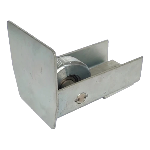 Galet de guidage PSG 140 mm avec butée pour portail coulissant autoportant 001-299 (1)