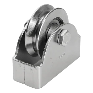 PSG – galet de roulement en acier V Ø 68 mm pour portail coulissant sur rail