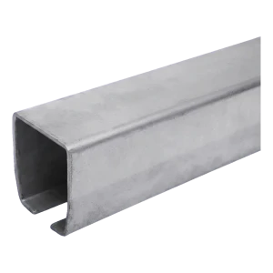 Rail de guidage PSG pour portail coulissant 100×90×5 mm noir – profilé en acier en C 6 m