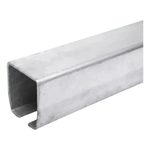 Rail de roulement PSG pour portail coulissant – profilé U 140×140×6 mm, longueur 6 m, galvanisé à chaud