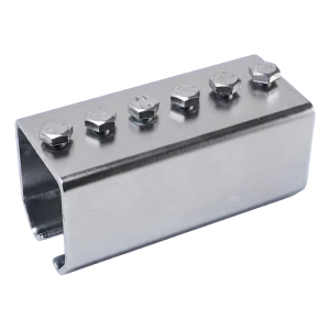 Raccord PSG pour rail de portail suspendu 59×62 mm galvanisé