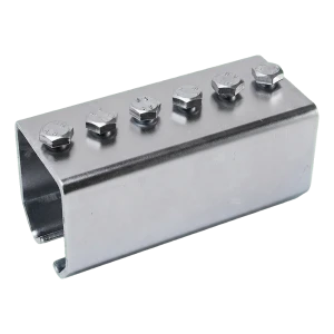 PSG raccord pour rails de portail suspendu 45×46 mm galvanisé avec vis