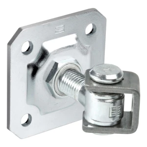 Comunello – charnière réglable pour portails battants M20, platine 100×100 mm