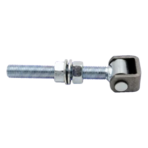 Charnière réglable longue M16 pour portails battants – acier galvanisé (circlips)