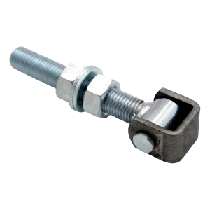 Charnière acier réglable M20 pour portails battants – galvanisée, L150 mm