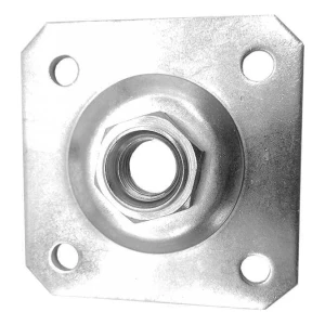 Plaque décorative PLATER 100×100×4 mm pour charnière réglable M20 galvanisée