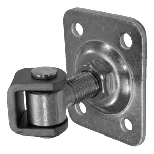 Charnière PSG portail réglable M16 avec plaque rectangulaire 75x55 mm galvanisée