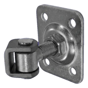 Charnière de portail réglable PSG M16 avec plaque rectangulaire 75×55 mm