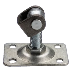 Paumelle réglable de portail M20 avec plaque rectangulaire 110×75 mm acier galvanisé