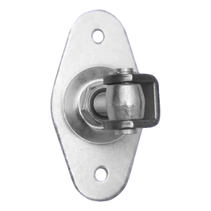 Charnière de portail réglable avec écusson ovale M20 160×85 mm – acier galvanisé