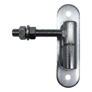 Charnière réglable PSG roulée ø 27 M16 avec platine 180×50 mm et rotule