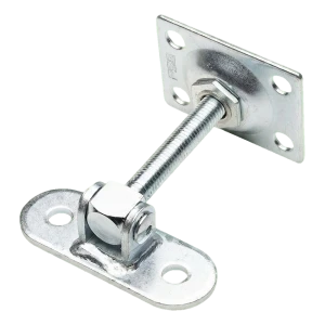 Charnière de portail réglable PSG M12 avec deux plaques de montage galvanisées