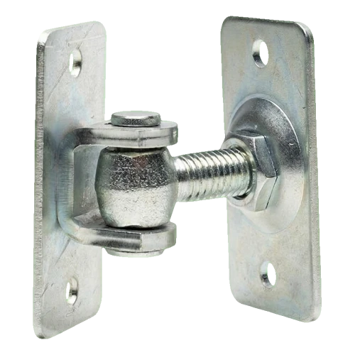 Charnière réglable M12 à fixation double face – base 74×38 mm pour portails et portillons Charnière réglable M12 à fixation double face – base 74×38 mm pour portails et portillons