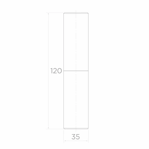 PSG zawias toczony bramowy z kulą fi 35 × 120 mm do spawania 001-483 (2)