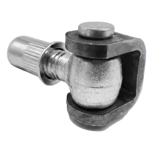 Charnière réglable de portail M12 avec rivet-écrou – acier galvanisé