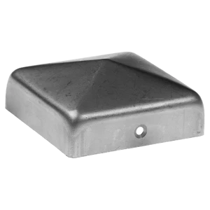 Chapeau de poteau enveloppe en acier pour poteau de clôture 120×120 mm – brut