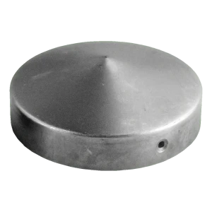 Chapeau de poteau en acier rond pour poteau de clôture Ø 42 mm – brut