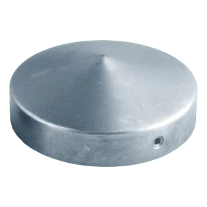 Chapeau acier galvanisé pour poteau de clôture rond Ø 42 mm