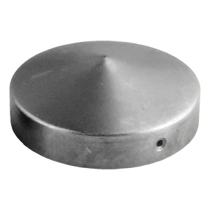 Chapeau acier rond pour poteau de clôture Ø 60 mm – brut