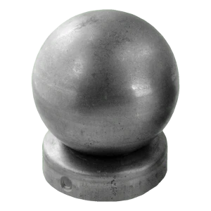 Capuchon de clôture en acier avec boule décorative fi 60 mm pour poteau rond fi 60 mm