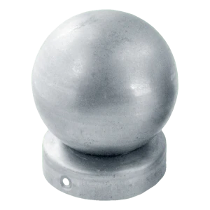 Chapeau de clôture en acier pour poteau Ø 60 mm avec boule Ø 80 mm – galvanisé