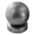 Chapeau de clôture en acier pour poteau Ø 48 mm avec boule décorative Ø 60 mm 001-591 (1)