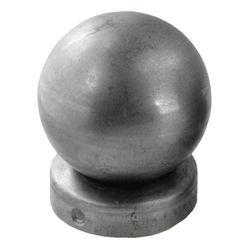 Chapeau de clôture en acier pour poteau Ø 48 mm avec boule décorative Ø 60 mm 001-591 (1)