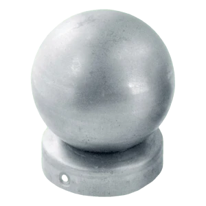 Chapeau de clôture en acier pour poteau ø 77 mm avec boule décorative ø 80 mm – galvanisé