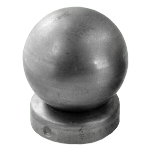 Chapeau de poteau en acier avec boule Ø 80 mm pour poteau rond Ø 80