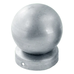 Chapeau de clôture rond Ø 80 mm avec boule Ø 80 mm – acier galvanisé