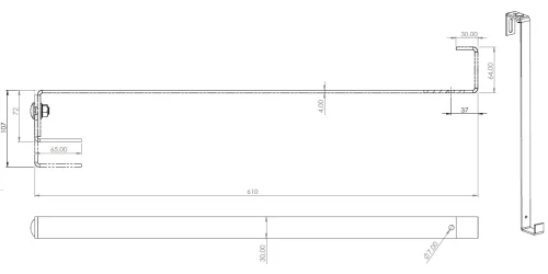 Crochet de toit S610 réglable pour toitures inclinées PV-08-30 (2)