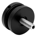 Fixation ponctuelle pour verre 8-17,52 mm ø 50/8/M10x50 AISI 304 système plat noir 000-505 (2)
