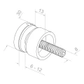 Fixation ponctuelle pour verre 6-12 mm fi 30/13/M8x40 AISI 304 système plat cuivré 000-481 (3)