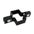 Collier intermédiaire pour panneaux de clôture 40x60 mm noir GPV-700-02 (1)