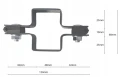 Collier intermédiaire pour panneaux de clôture 40x60 mm galvanisé GPV-700-04 (3)