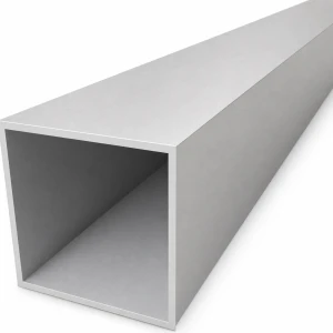 Tube aluminium carré 80×80×3 mm – profilé creux EN AW-6060, L=2000 mm
