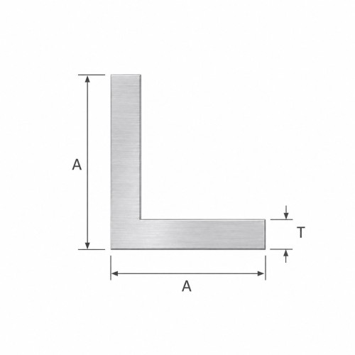 Cornière aluminium équilatérale 10×10×2 mm – profil L, longueur 2000 mm 001-719 (2)