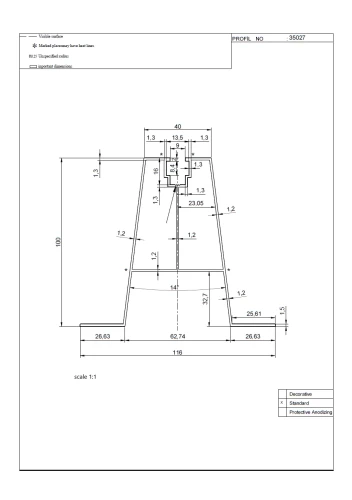 Cavalier trapézoïdal aluminium H100 L330 avec joint EPDM 2 mm pour montage PV 001-778 (2)