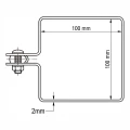 Collier d'extrémité pour panneaux de clôture 100x100 mm galvanisé 000-781 (5)